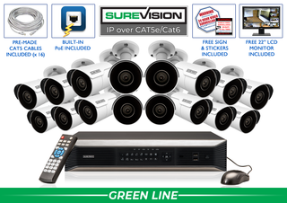 16 Camera Systems NVR IP System - 16 Channels